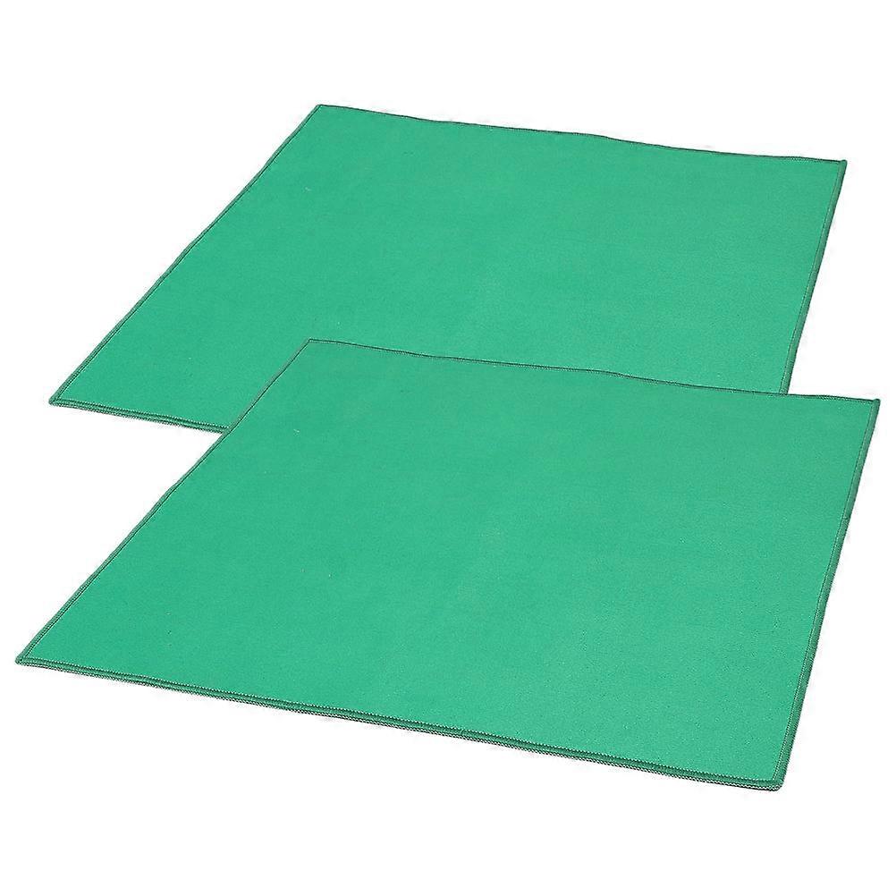 Mahjong Table Mat Green Cloth for 2Pcs Thickened Noise Reducing Mat