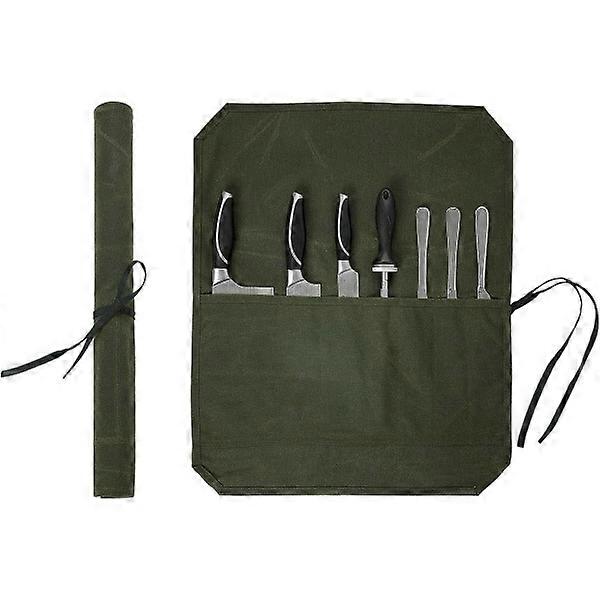 Waxed canvas knife roll, very strong, soft and durable. Military