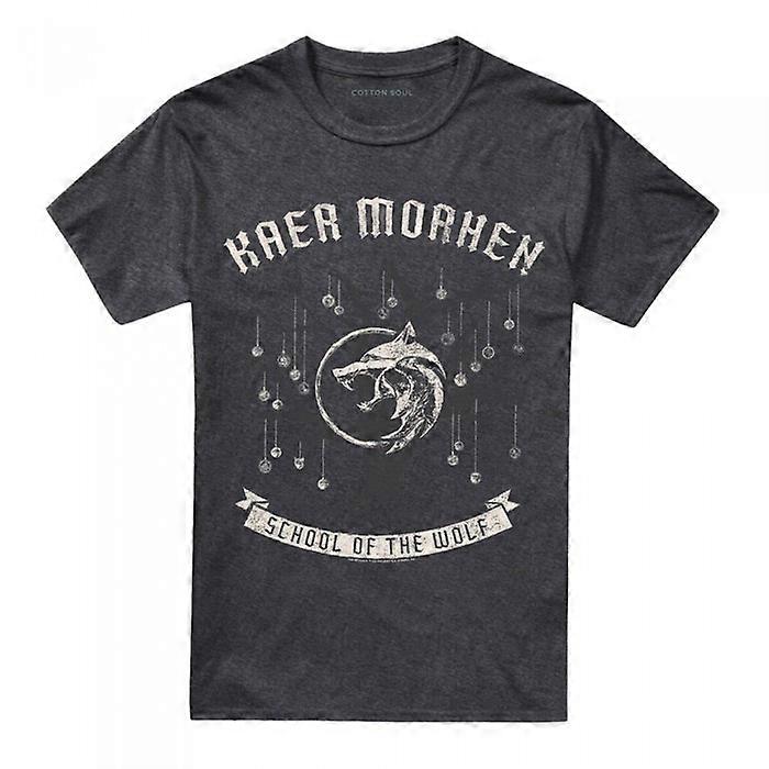 The Witcher Unisex Adult Kaer Morhen Medallion Heather T-Shirt