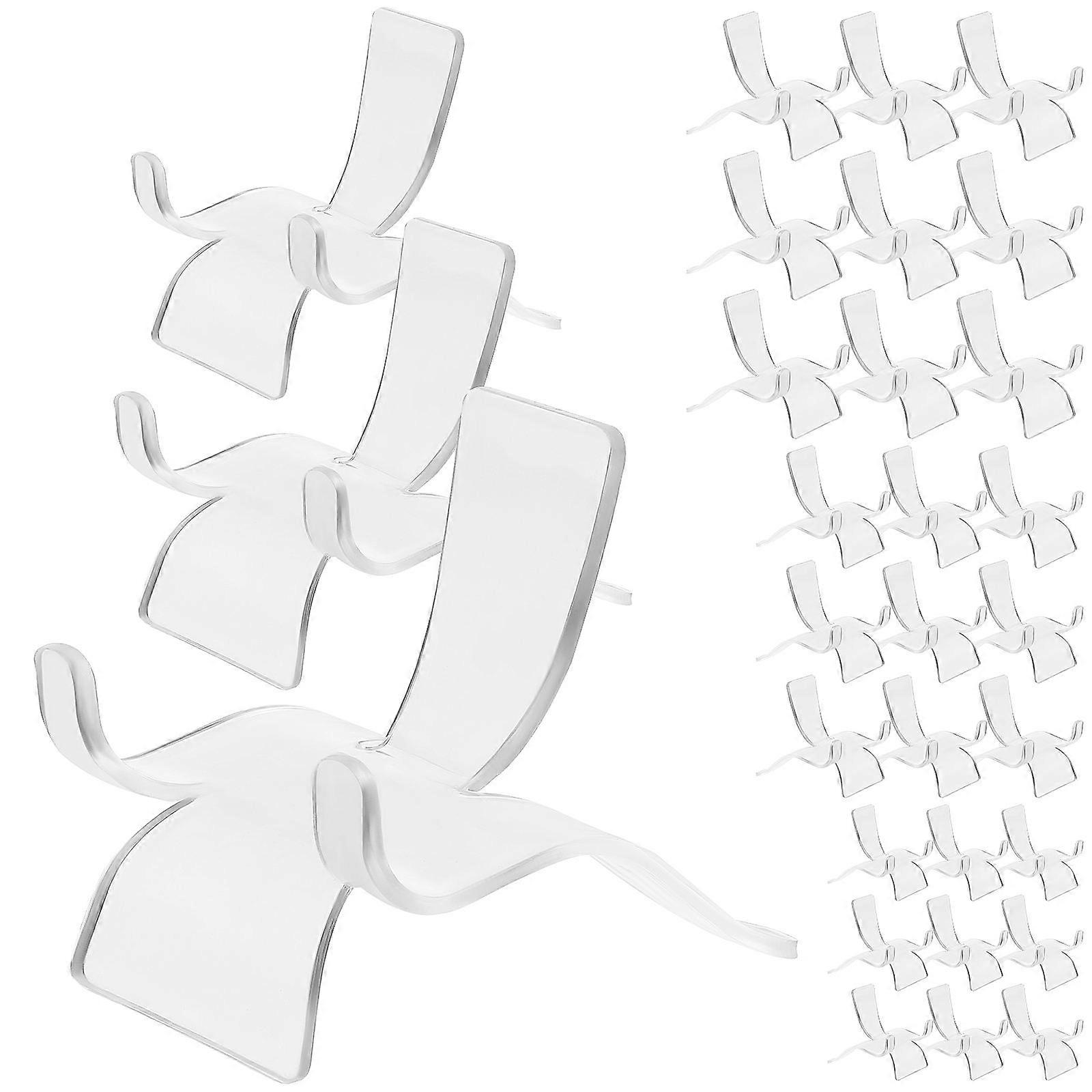 Acrylic Display Holder Triangle Stand for Displaying 30Pcs Clear Collectibles