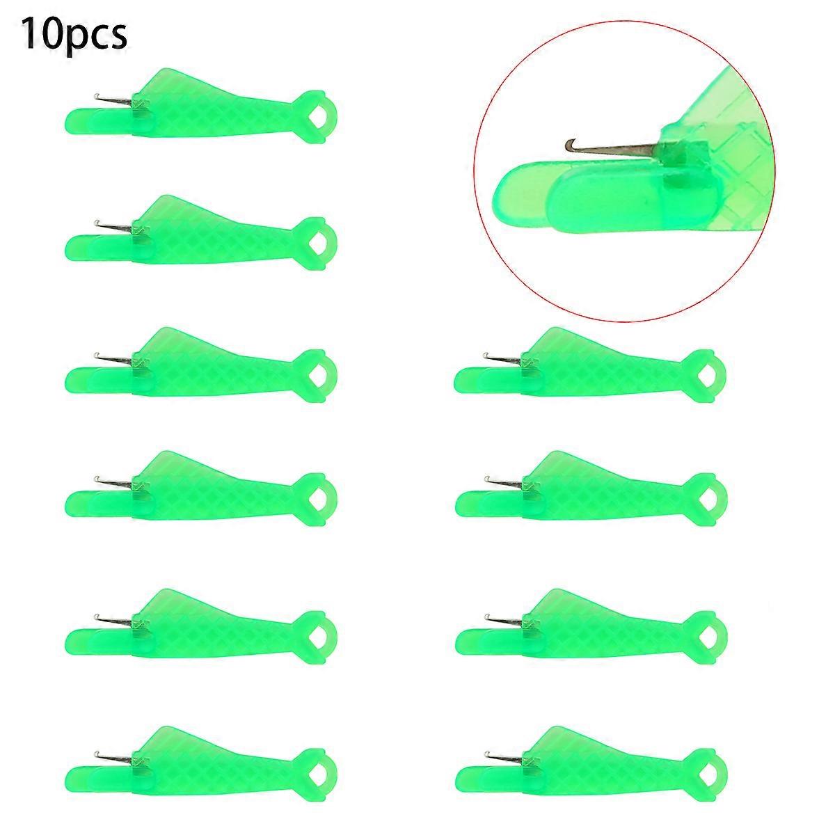 10pcs Plastic Threading Machine, Sewing Machine Needle, Quick Lead Machine, Clothing Sewing Accessories (Small Fish Shape)