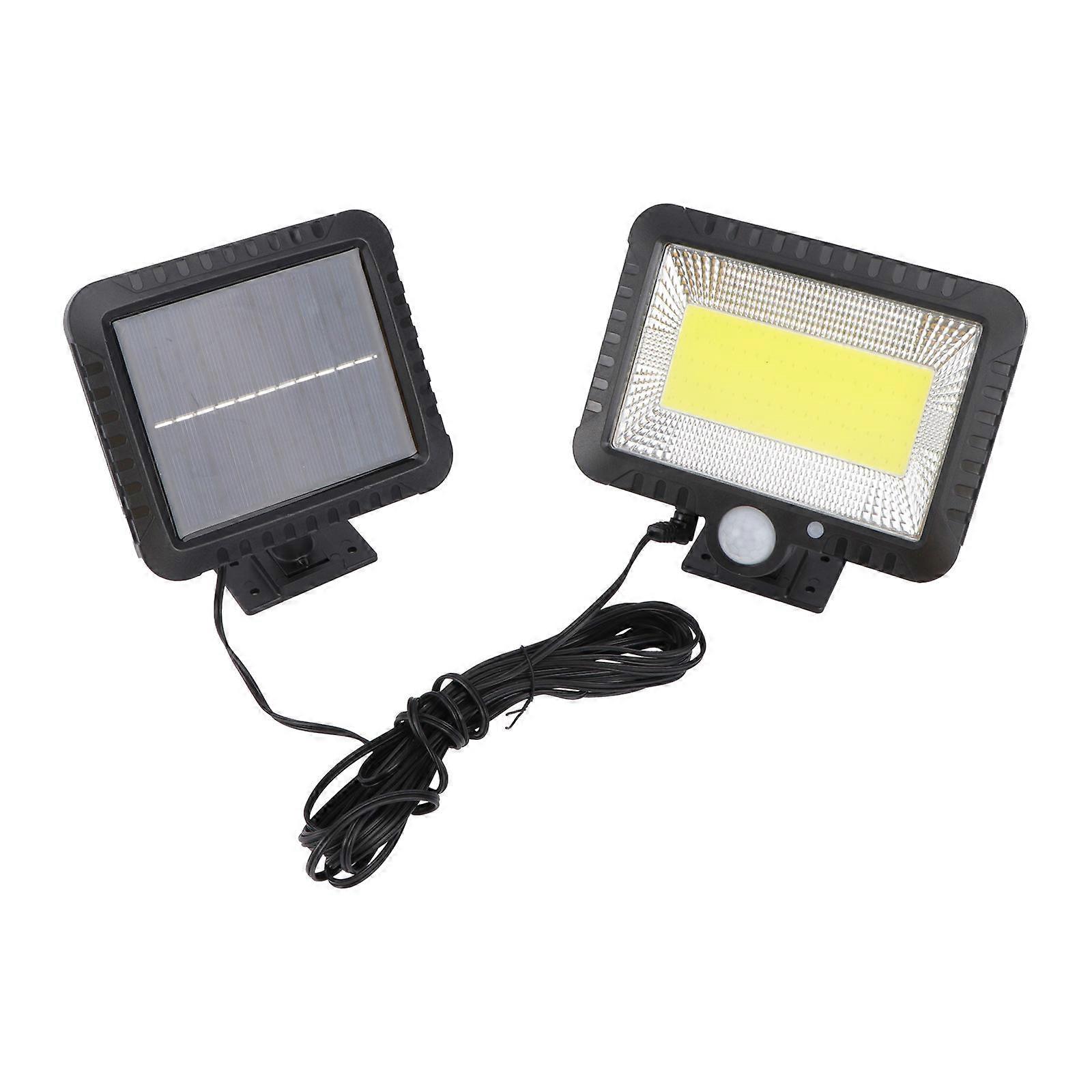 Solar Powered Wall Lamp Black for Outdoor Motion Sensor Set