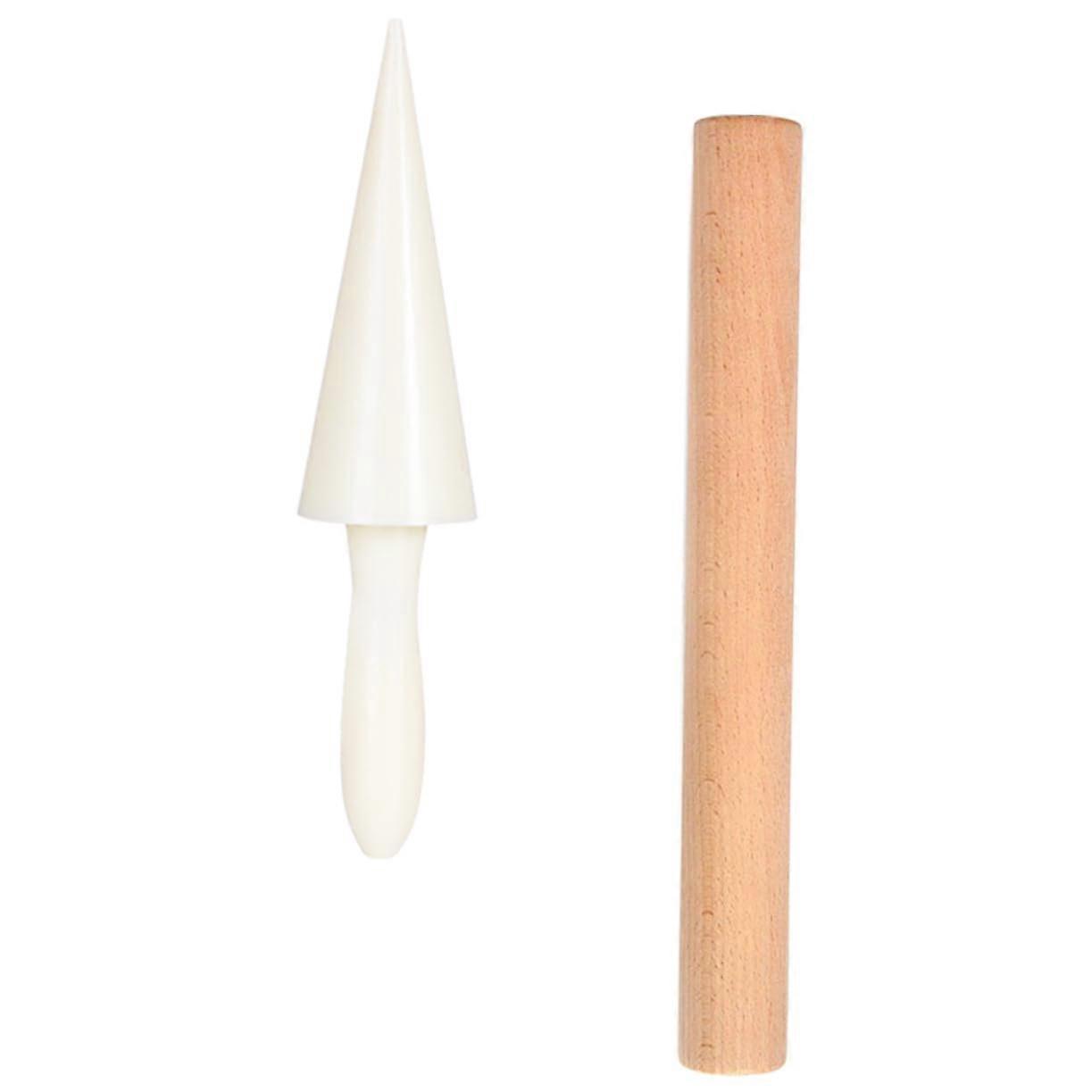 Ice Cream Cone Mold and Egg Roll Maker Set for DIY Baking, Stainless Steel Dessert Roller