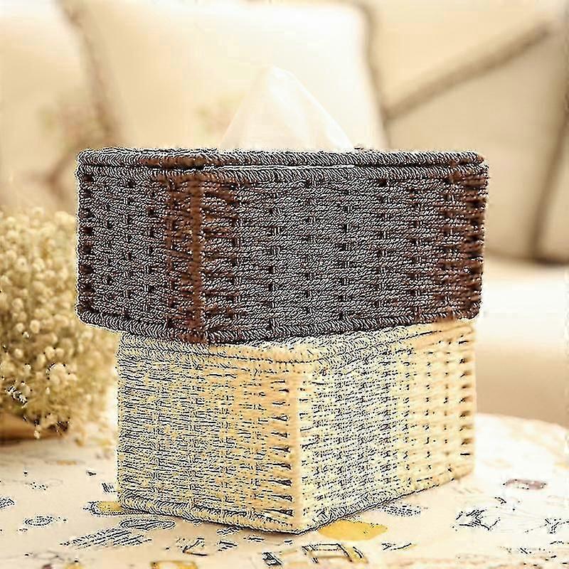 Rattan Tissue Box Vintage Case Tissue Paper Holder