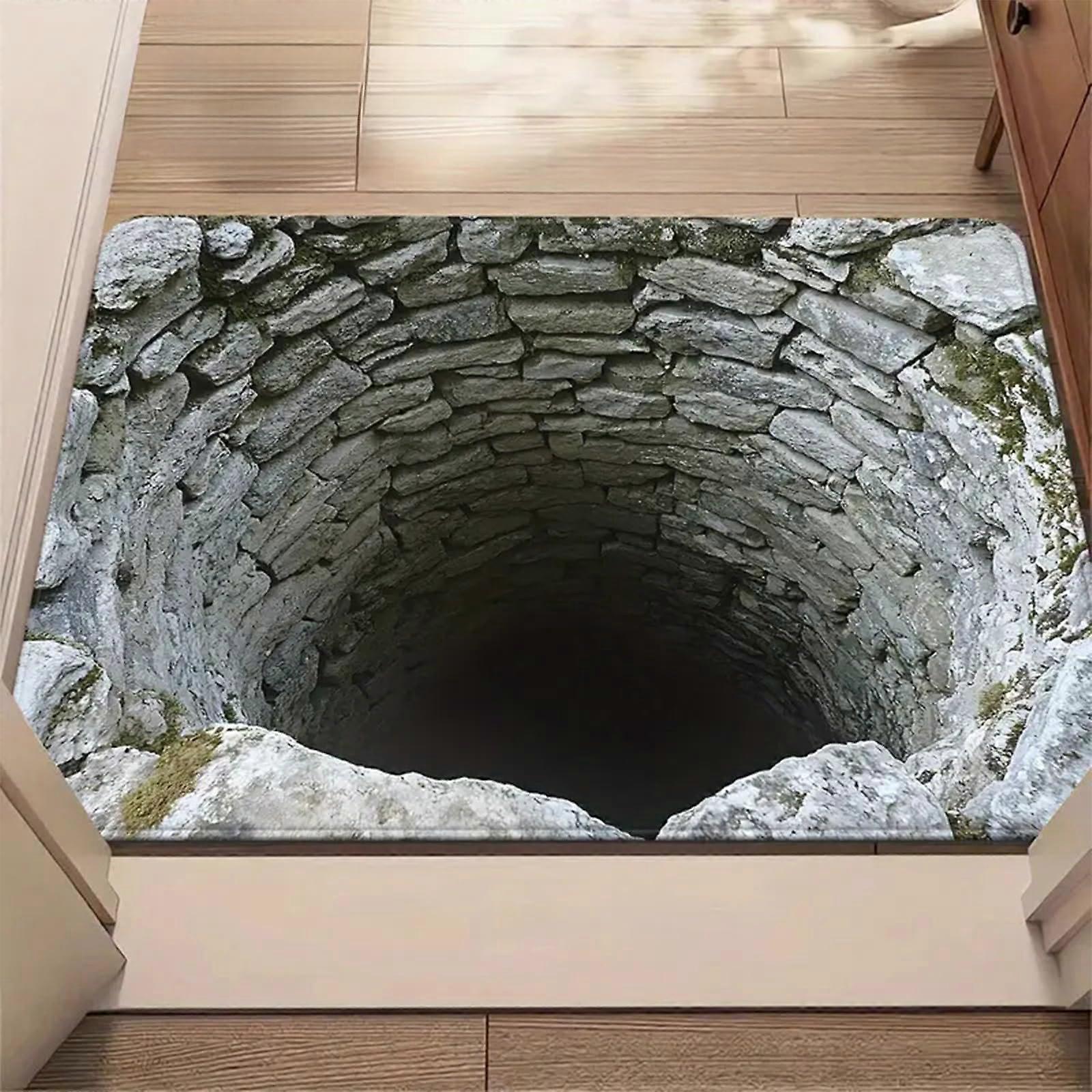 3D Optical Illusion Rug Non Slip Grip Mat for Living Room Bedroom Office Durable Polyester 15.7'x23.6' Rectangular