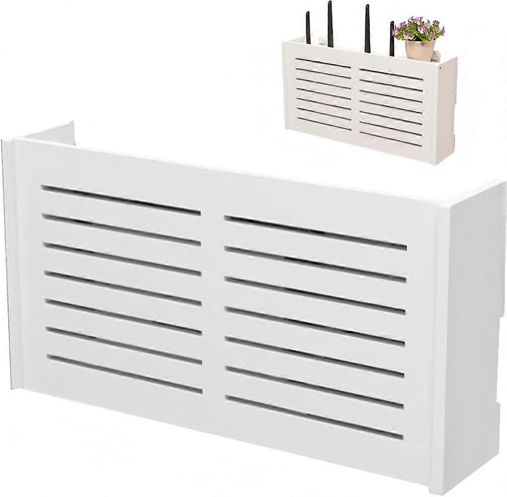 Waterproof Router Storage Box with Heat Dissipation, Wall Mounted WiFi Router Shelf Organizer for Home