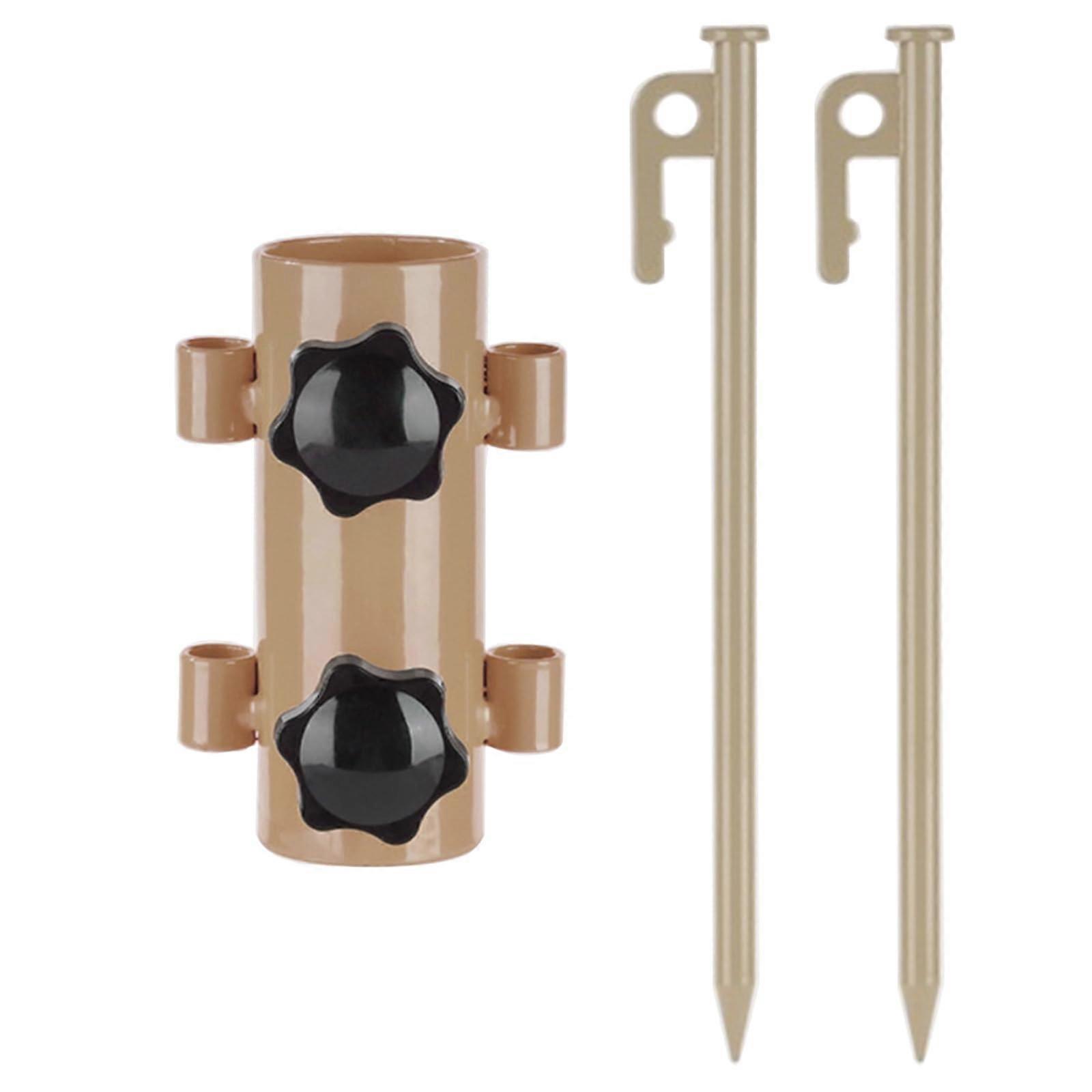 Camping Tent Rod Holder with Wind Proof Stability, Adjustable Canopy Pole Stand for Outdoor Awning