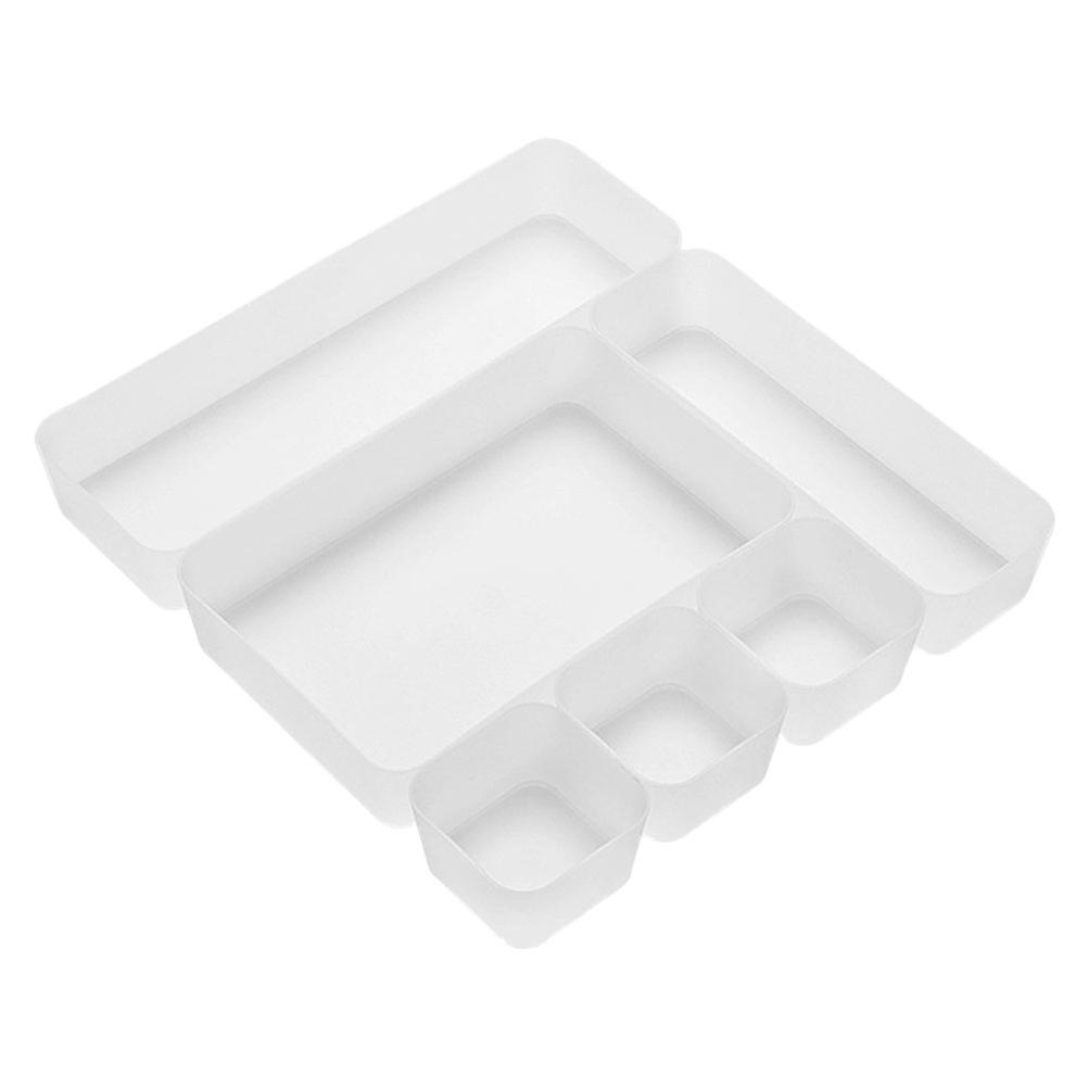 Drawer Storage Boxes for Home Organization 6Pcs Plastic Desktop Organizing Box