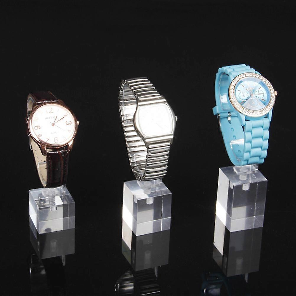 Watch Holder Acrylic Display Stand for Storage 3Pcs Set Transparent Bracket