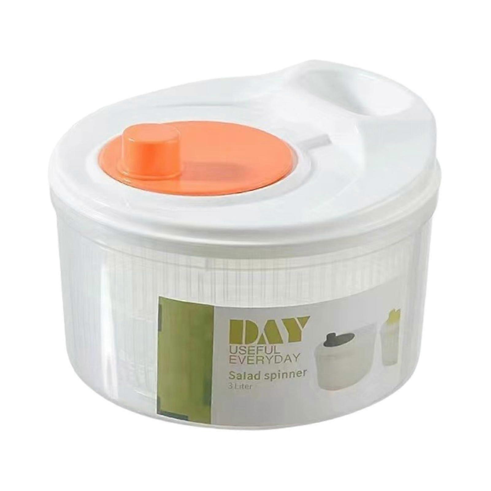 Large 3L Salad Spinner with Lockable Lid, Fast Drying Vegetable and Fruit Washer Bowl