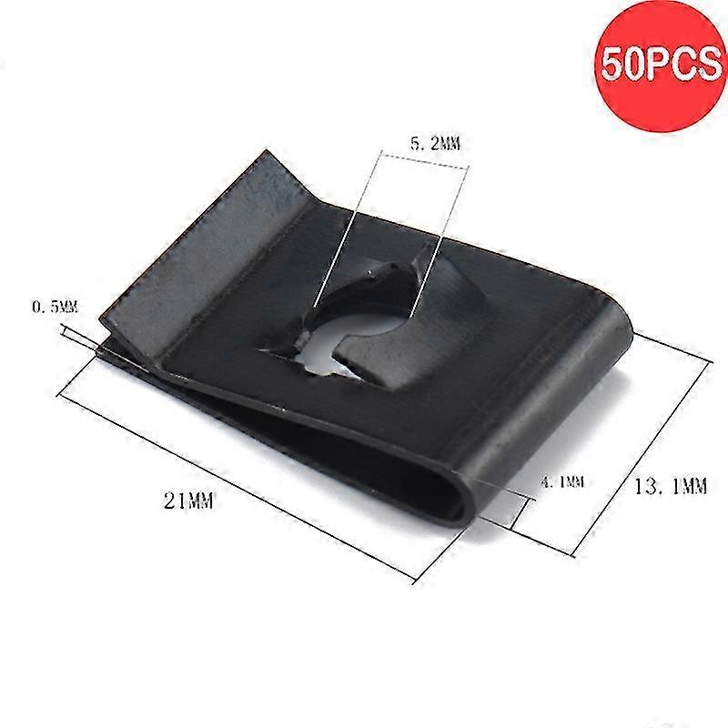 26-27 50PCS Rustproof Speed Fasteners Screw U Clips Spire Auto Captive Nut Clip