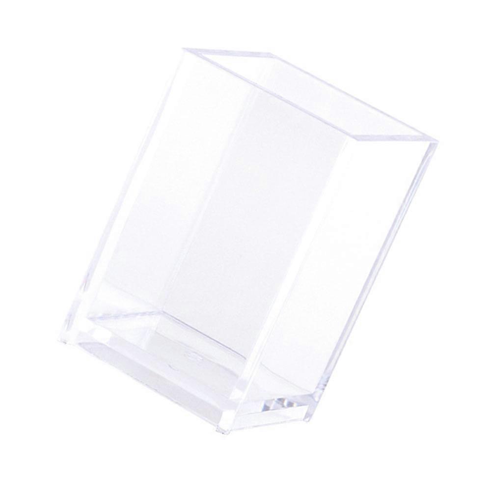 Pen Holder Transparent Square Makeup Brush Desktop Storage Box 1Pcs