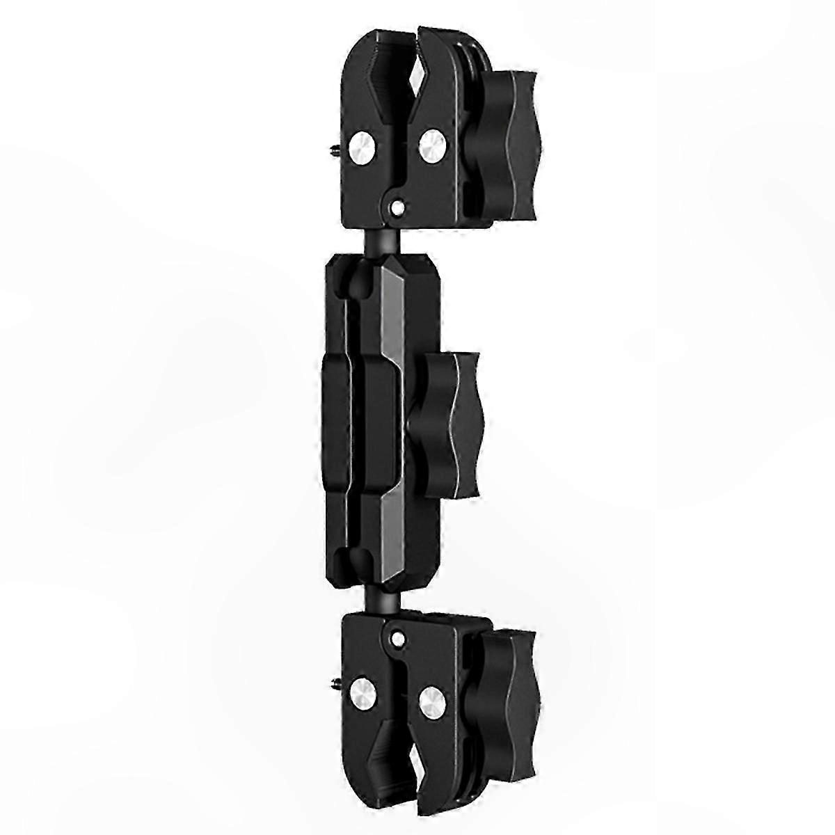 Multi-Function Double Head Clamp Adapter for Motorcycle and Bicycle Camera Mounting Solutions