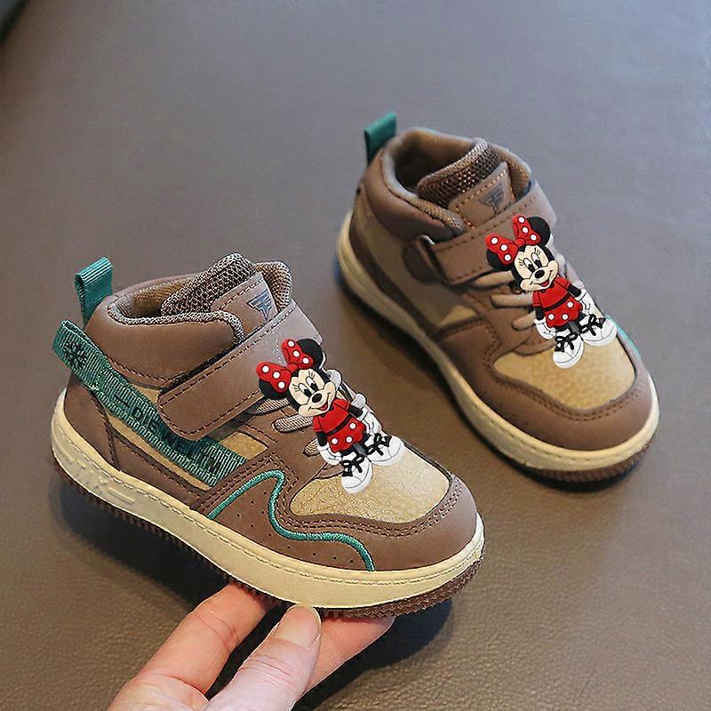 Disney Children Sports Shoes Girls New Spring  Autumn boy Sports Dad Shoes Girls' Big mickey mouse Dirt-Resistant Casual Shoes