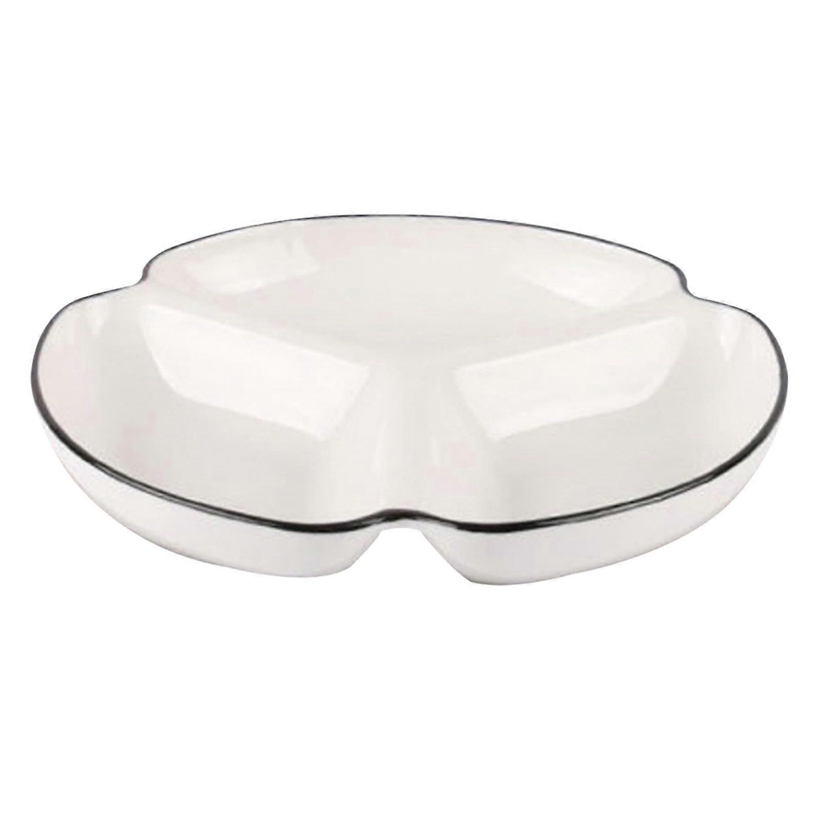 Ceramic Portion Control Plate with Divided Sections for Balanced Meals, Microwave and Dishwasher Safe
