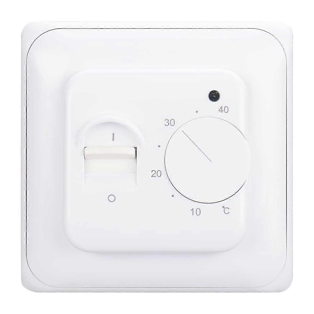 Electric Floor Heating Thermostat with Sensor, Manual Line Voltage 16A, Energy Saving Control