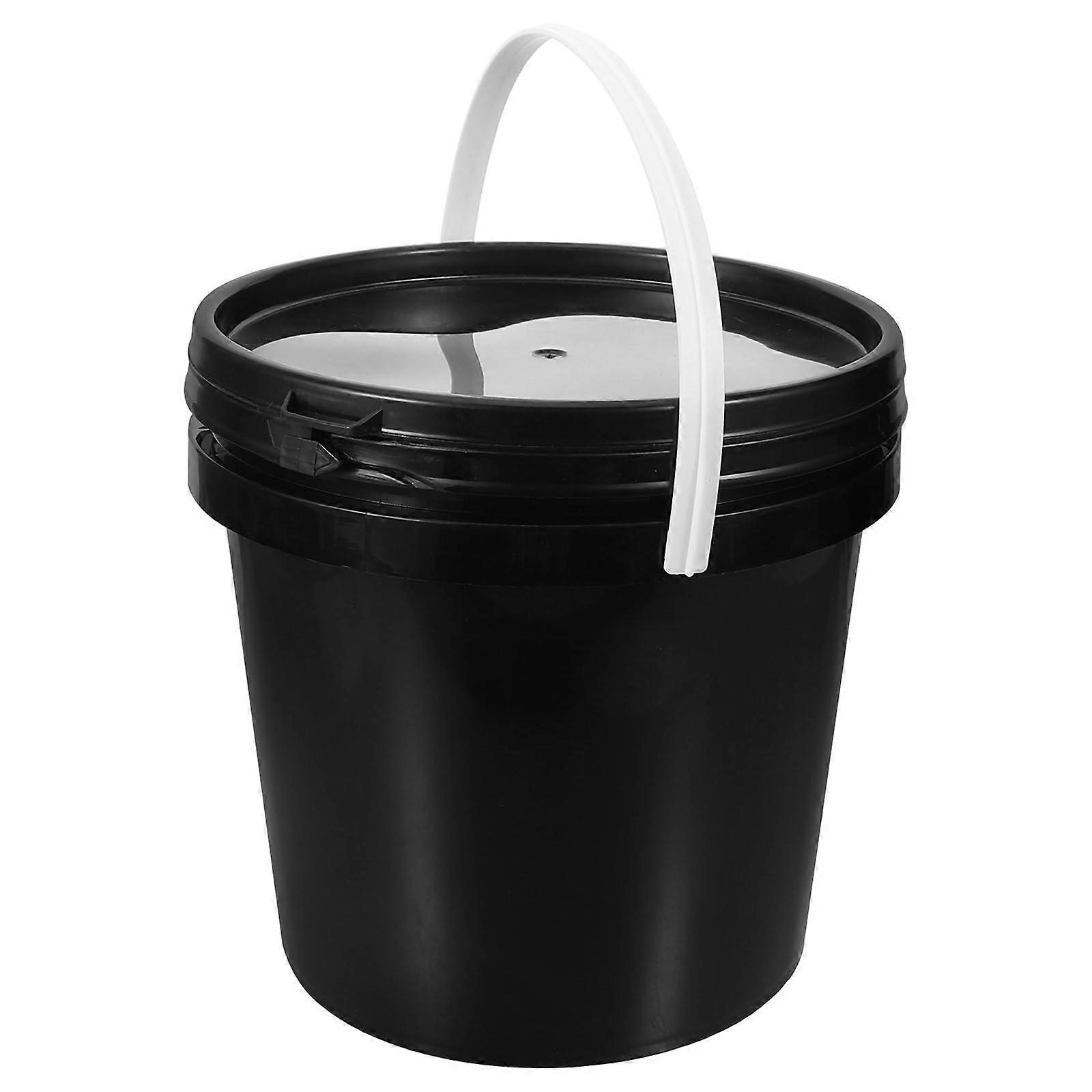 2L Plastic Paint Bucket with Lid and Handle, Durable Storage Container for Home and DIY Use