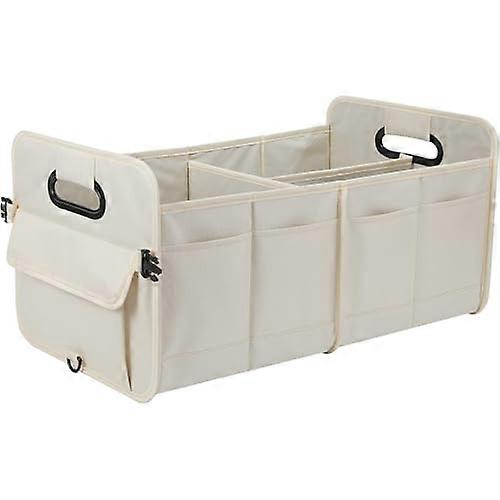 Beige Foldable MultiCompartment Car Trunk Organizer Storage Bag for Mini Hatch 3Door 20182021