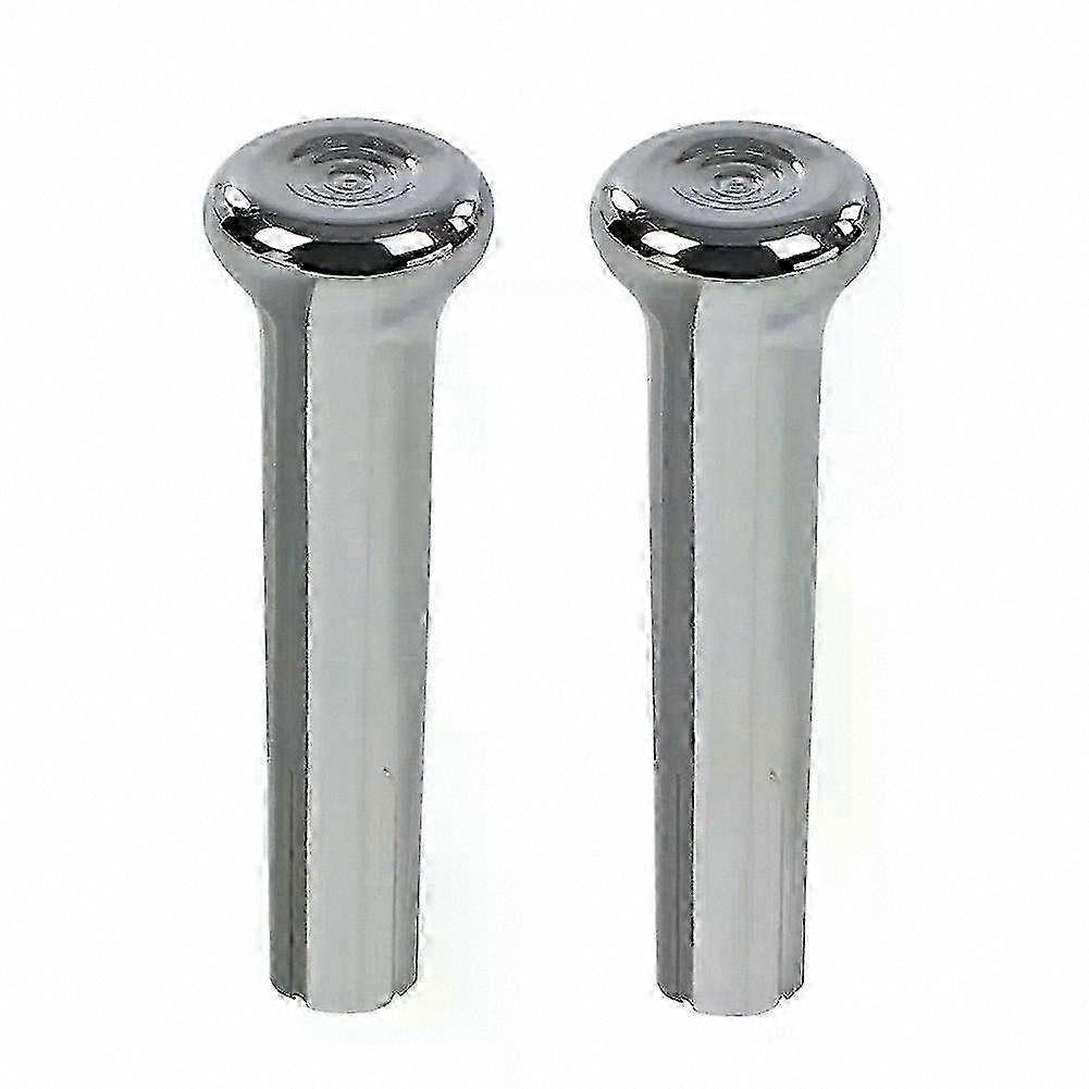 Chrome Door Lock Knobs Pair - Metal Interior Replacement for Car Door 1971-1988 Models