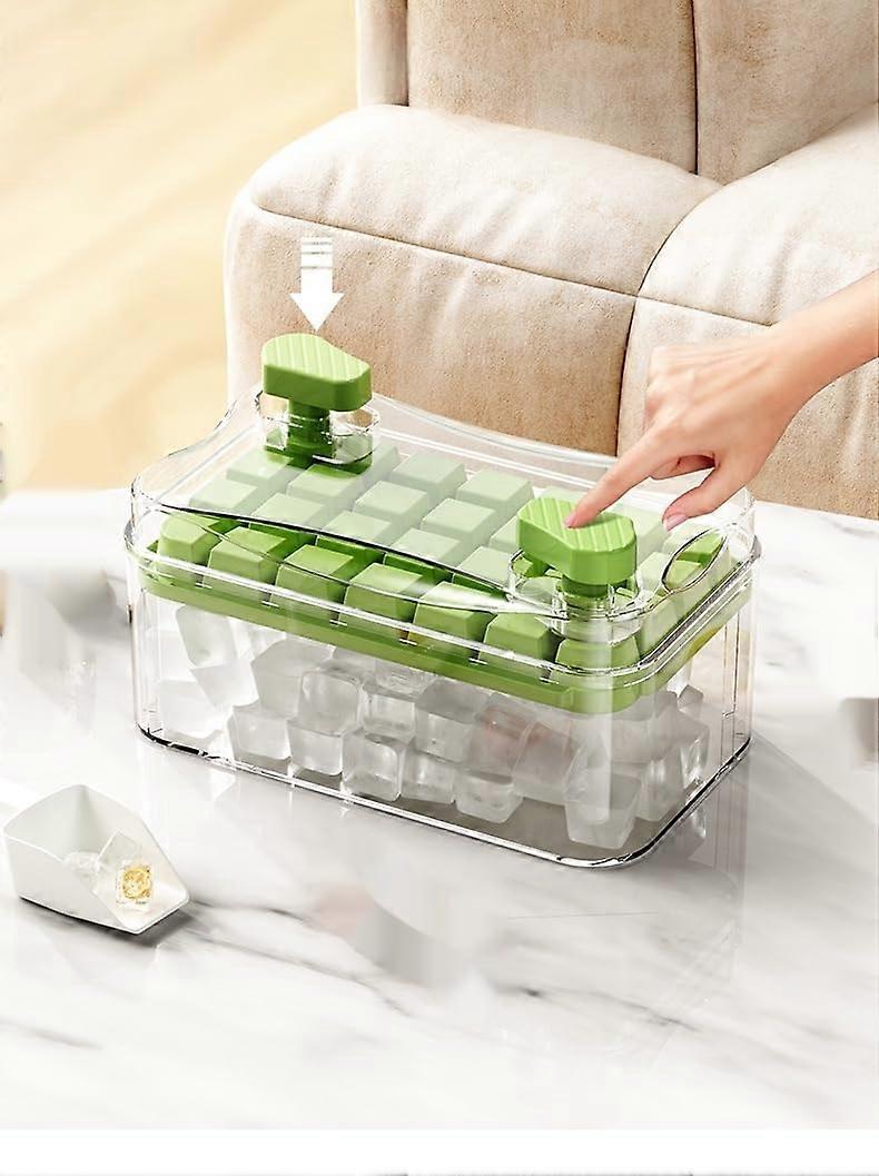 Large Capacity Ice Cube Tray with Double Press Release, Leak Proof Design for Home and Parties