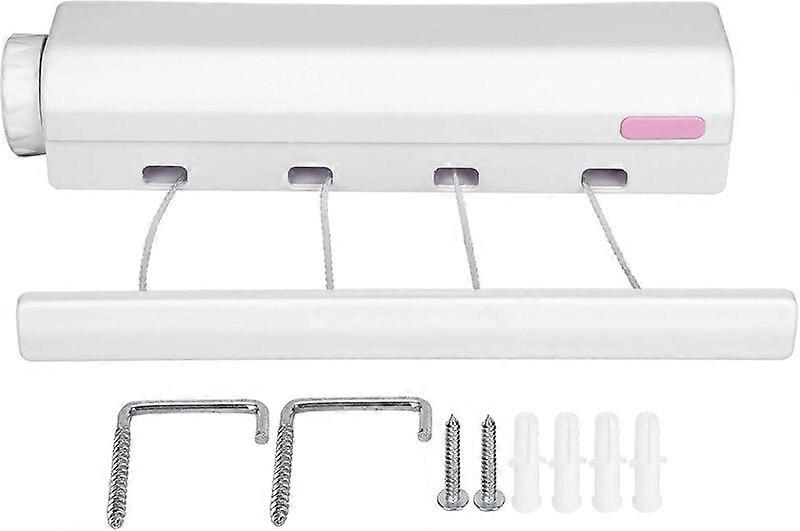 Retractable clothesline automatic retraction saves space 4-rope design balcony kitchen clothesline