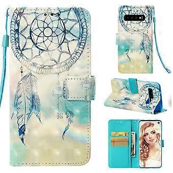 Patterned Light Spot Decor Leather Case with Strap for Samsung Galaxy S10
