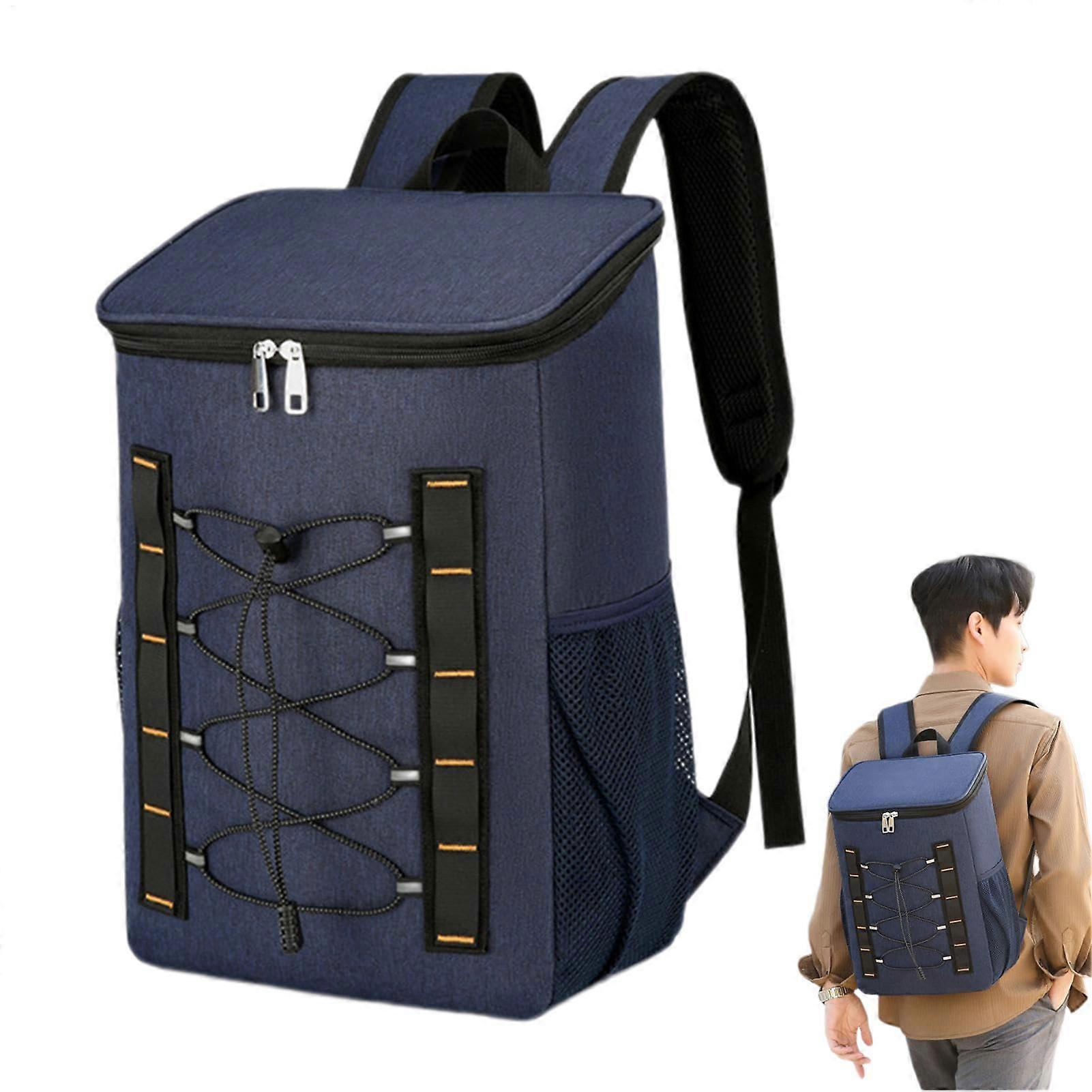 Insulated Cooler Backpack Waterproof Leakproof Large Capacity with Ergonomic Straps for Camping