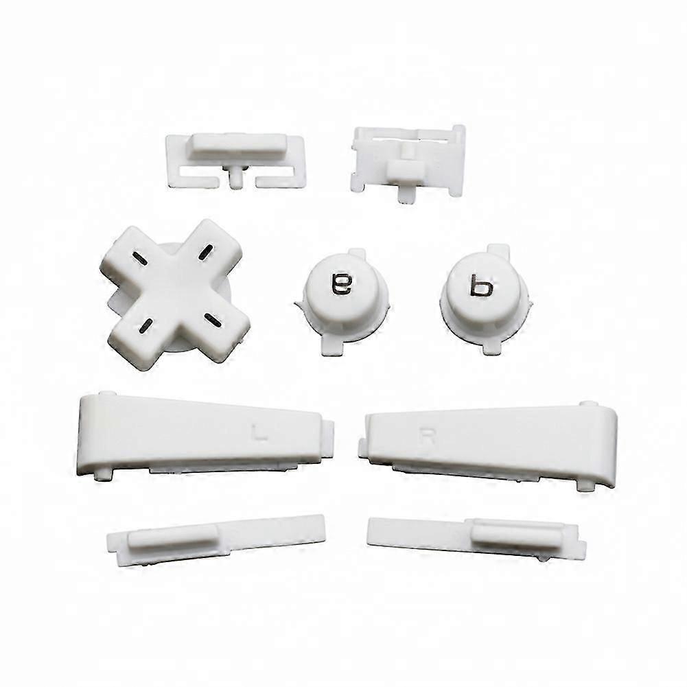 For Gameboy Micro-GBM Console Full Set Left Right L R A B D-Pad Buttons Key Replacement for GBM Console White