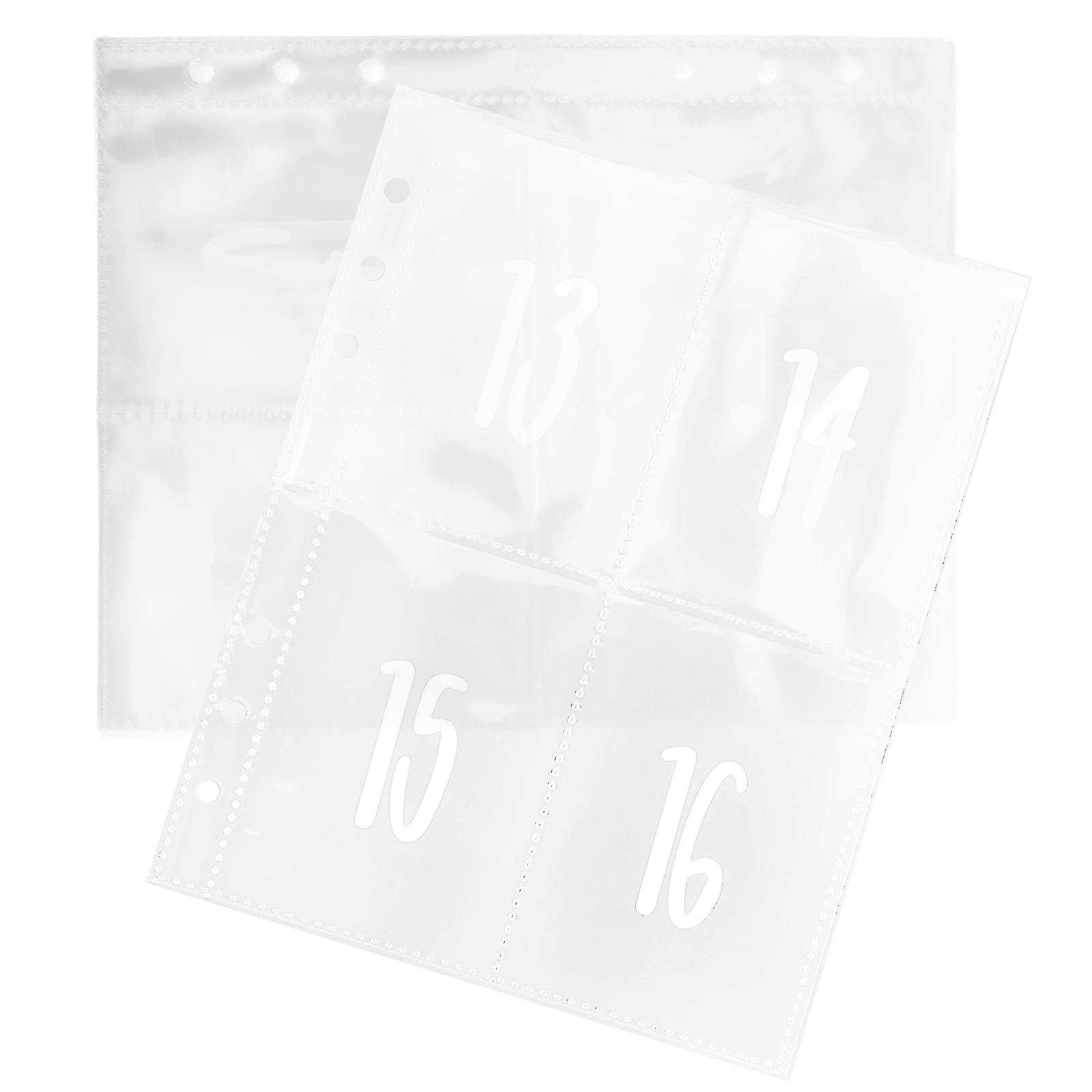 Replaceable Budget Pocket Binder Insert for Storage Use 25 Sheets White