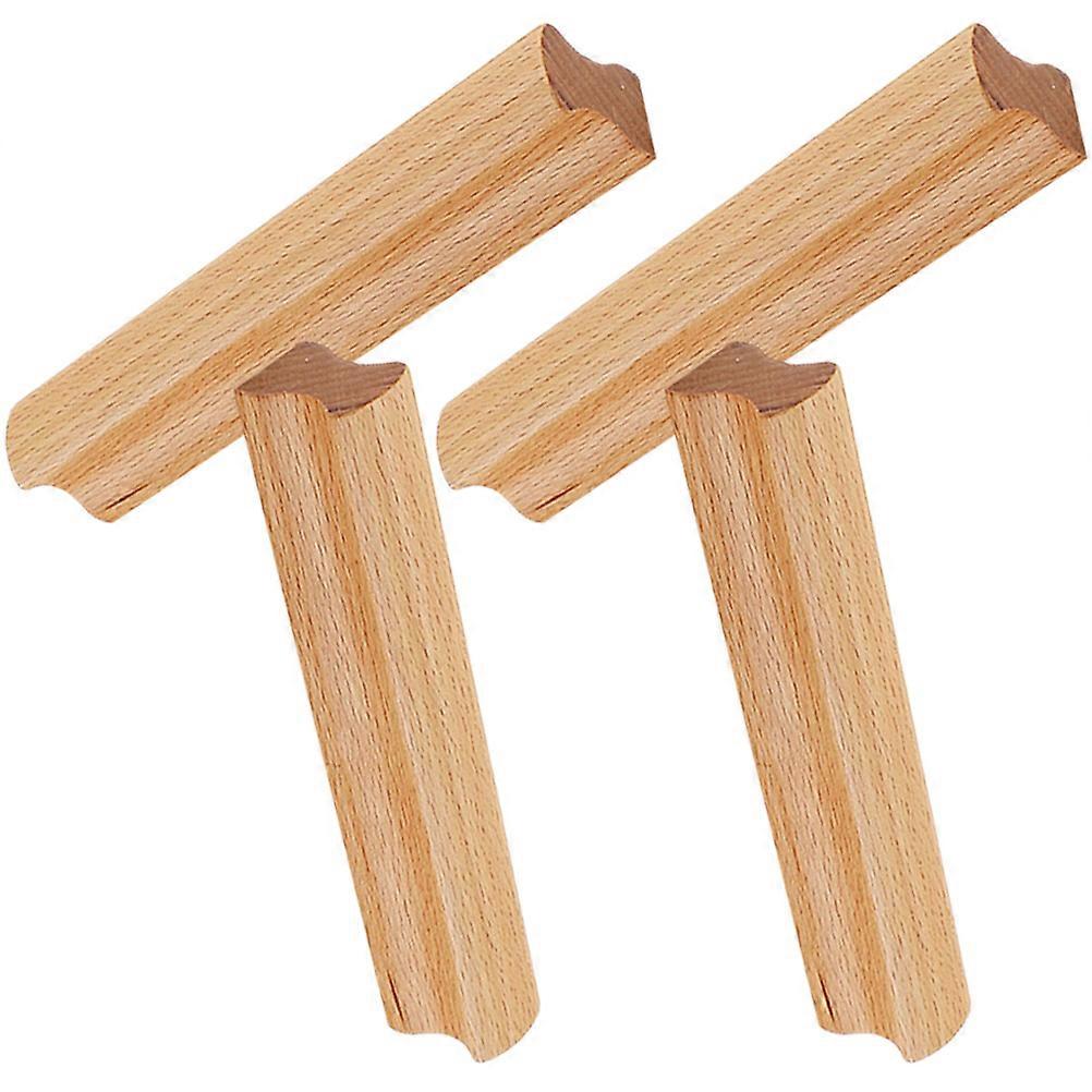 Wooden Drawer Pulls Wood Drawer Pulls for Wardrobe 4Pcs Pull Handles