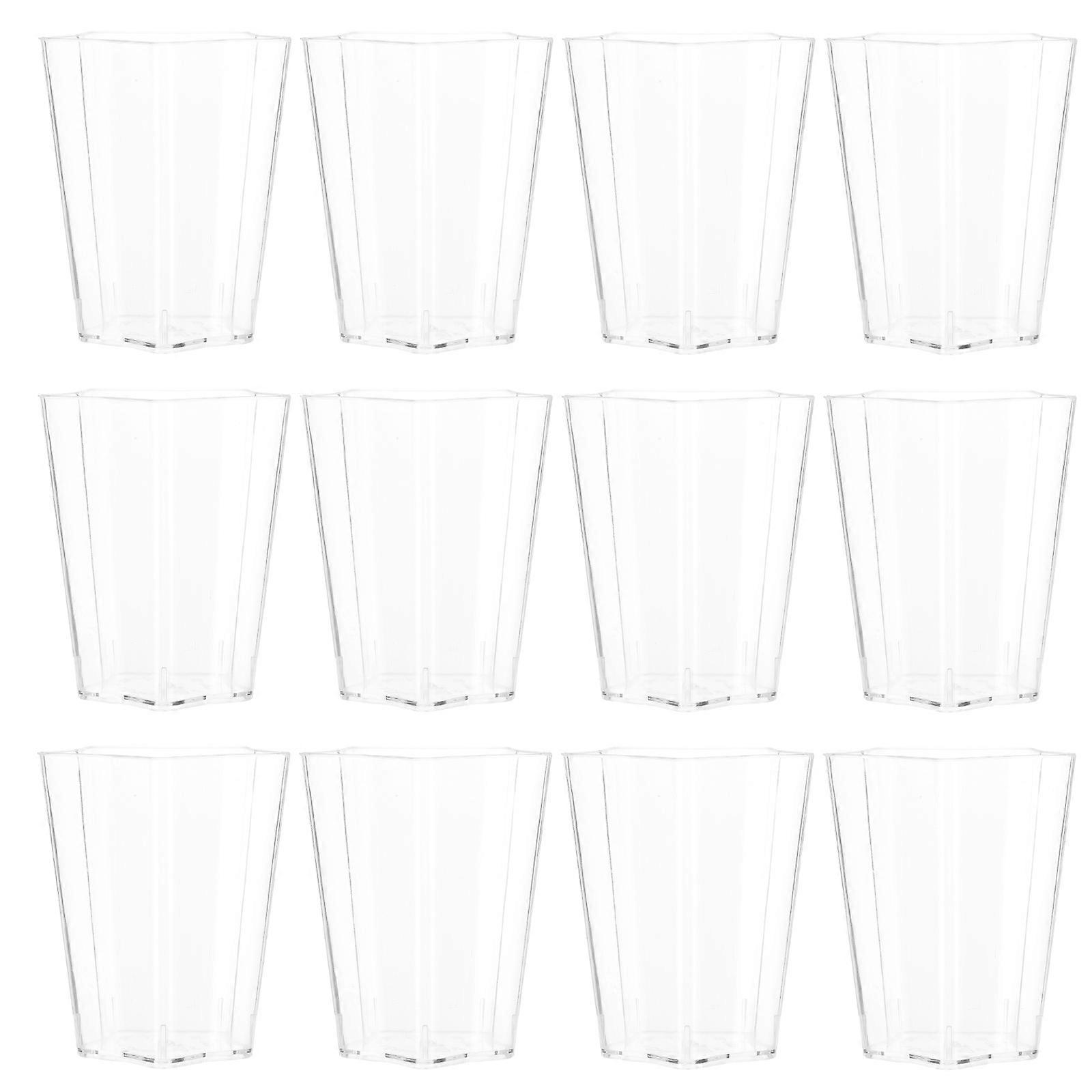 Transparent Pentagram Mousse Cups for Storing 25Pcs Disposable Pudding Cups