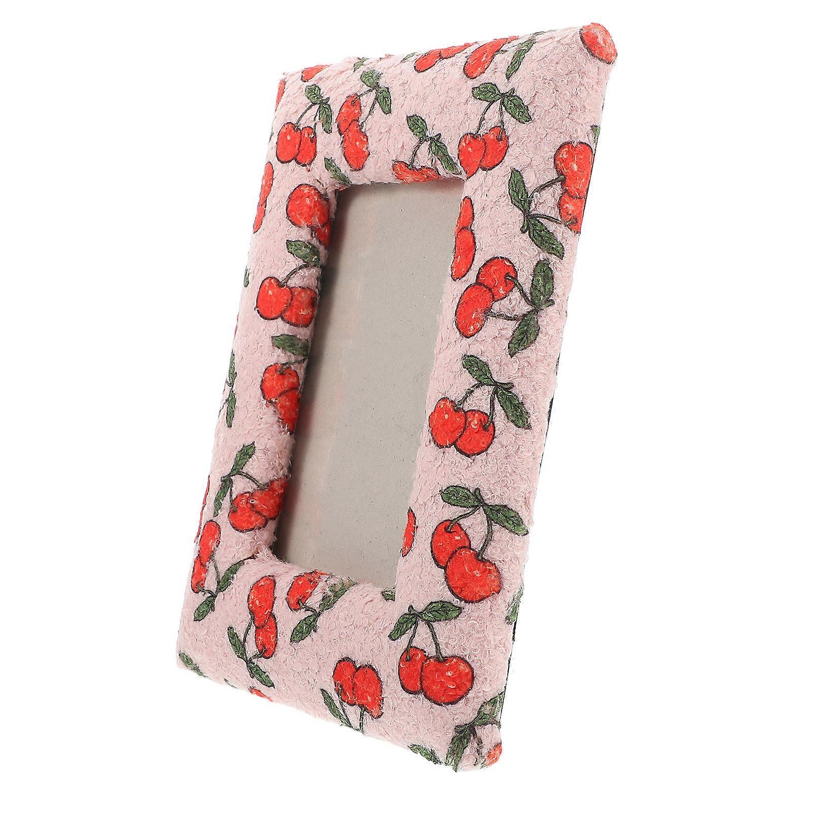 Faux Fur Plush Picture Frame for Desk Tabletop Use