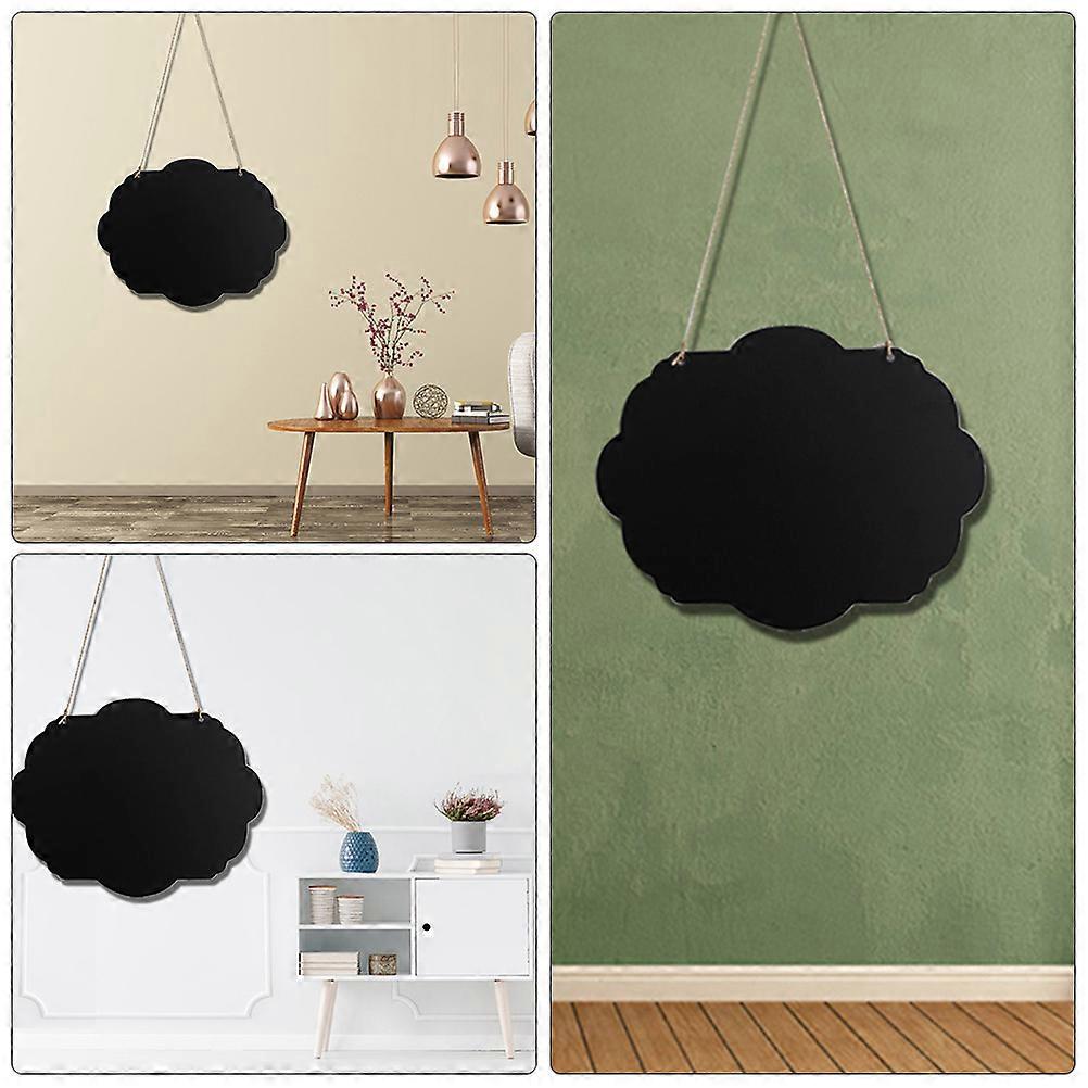 Double-Sided Boards Wooden Chalkboards for Display 4Pcs Cloud Shape Black