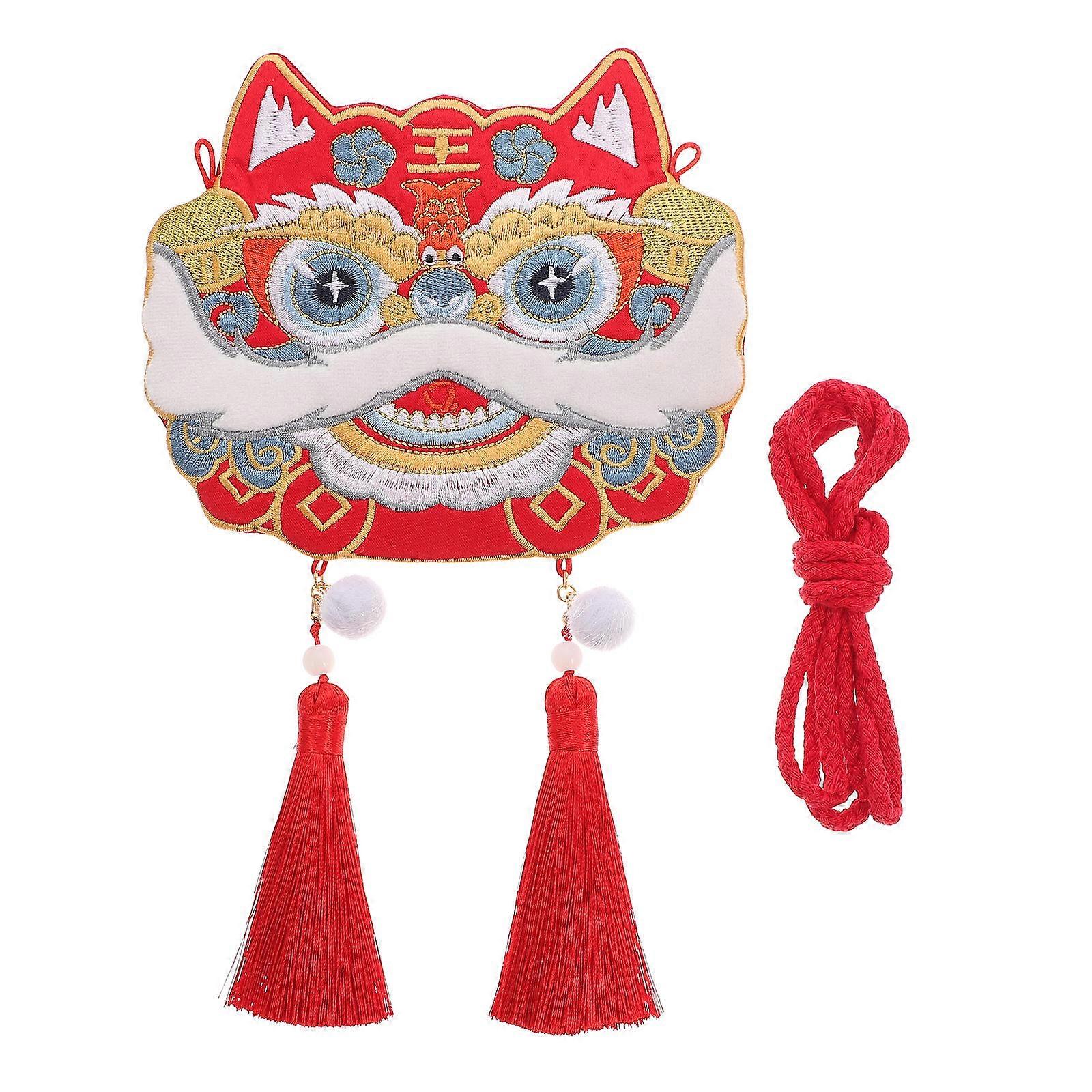 Tiger Pattern Shoulder Bag Decorative Embroidery Hanfu Bag 1Set