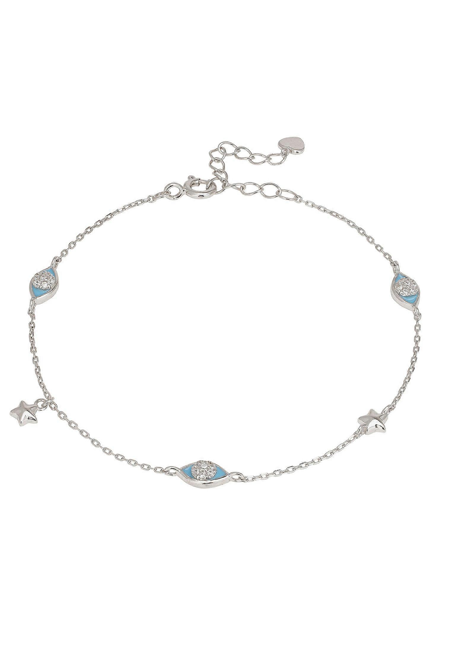 Charm Evil Eye And Star Bracelet Silver