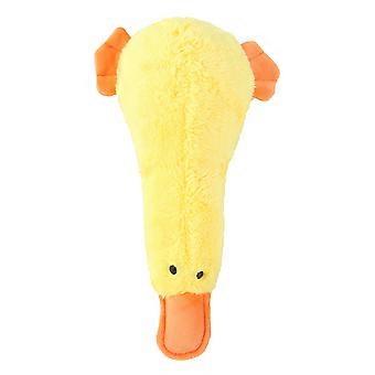 Dog Chew Toy Bite Resistant Comfortable Soft Cartoon Duck Shape Pet Dog Bite Toy Pet Supplies