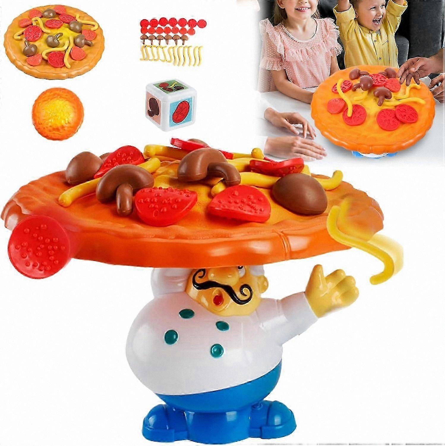 Balancing Pizza Tower Game, Stacking Challenge for 2-4 Players, Fun Tabletop Activity