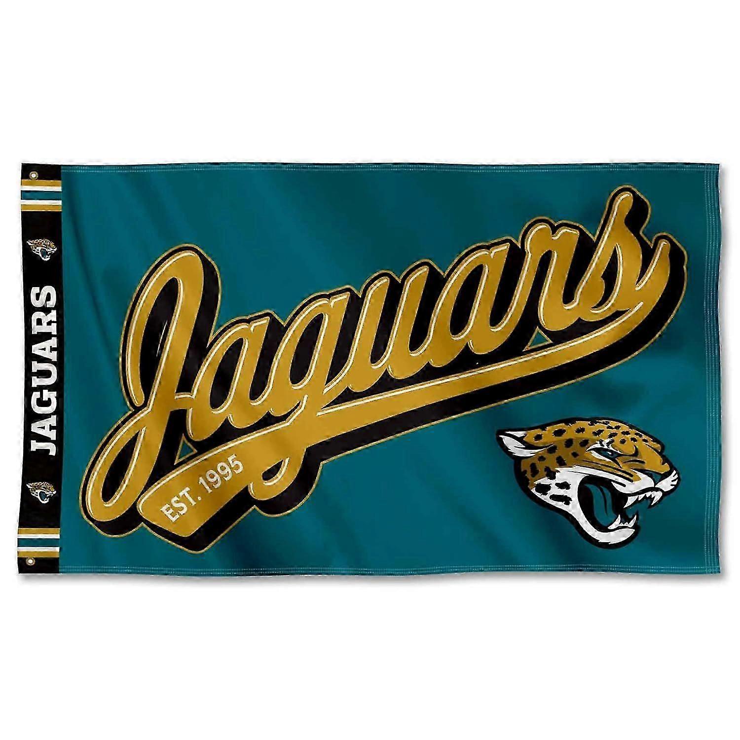 Jacksonville Jaguarsin Script Logo Premium -lippu-762 KHMYV