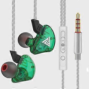 Fones de ouvido com fio QKZ AK3 FiLe com microfone, HiFi, monitor de música, graves potentes e cancelamento de ruído.