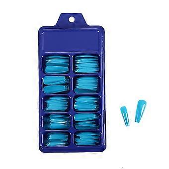 100Pcs/Set Fake Nails Full Cover Detachable Manicure Accessories Solid Color False Nail for Party