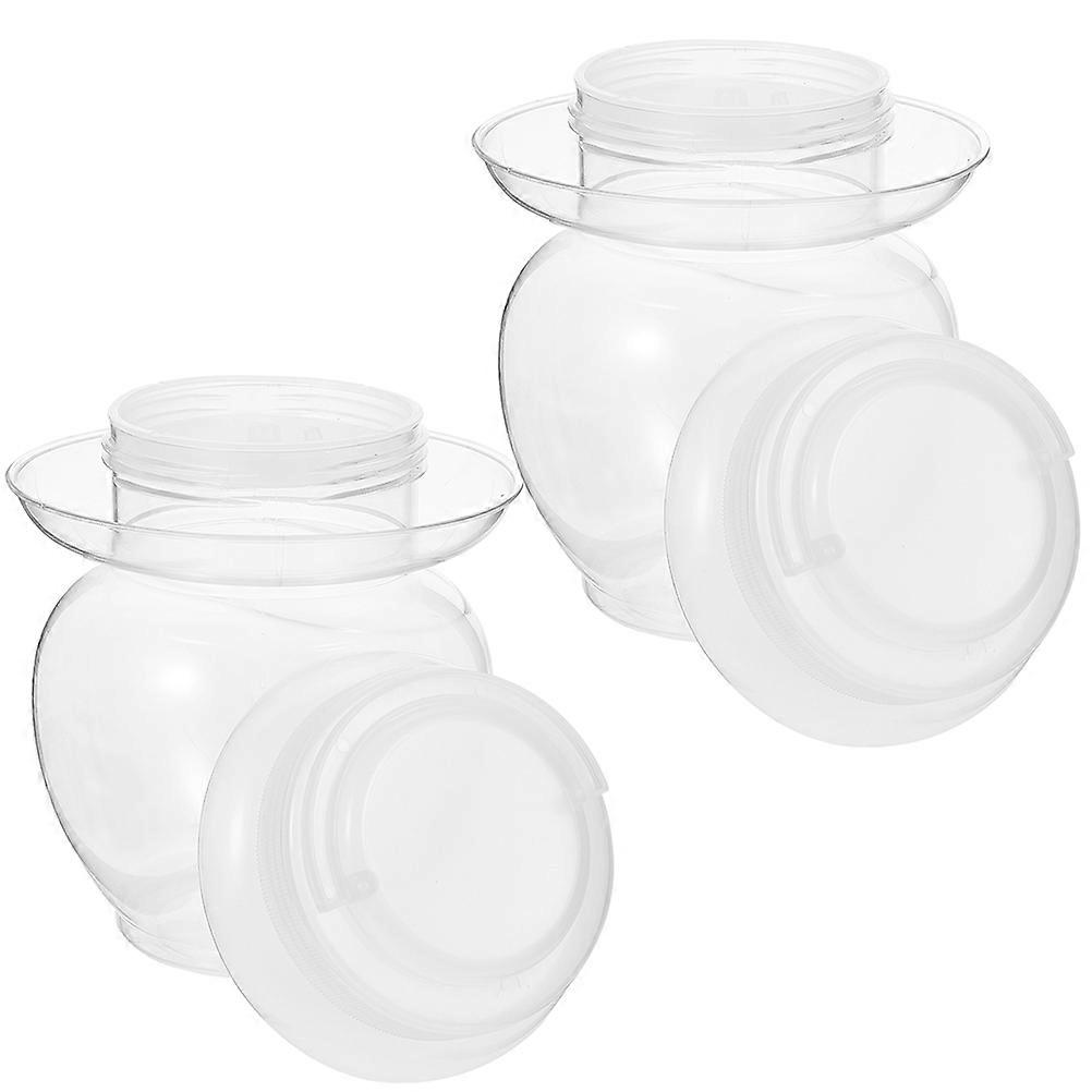 2Pcs Transparent Pickle Jars Multi-function Storage Jars Household Pickle Holders