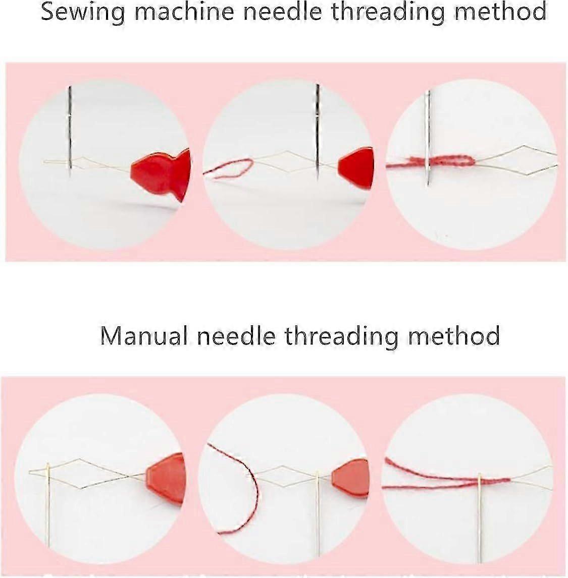 Needle Threader,100 PCS Color threader Gourd Shaped Needle Threaders Plastic