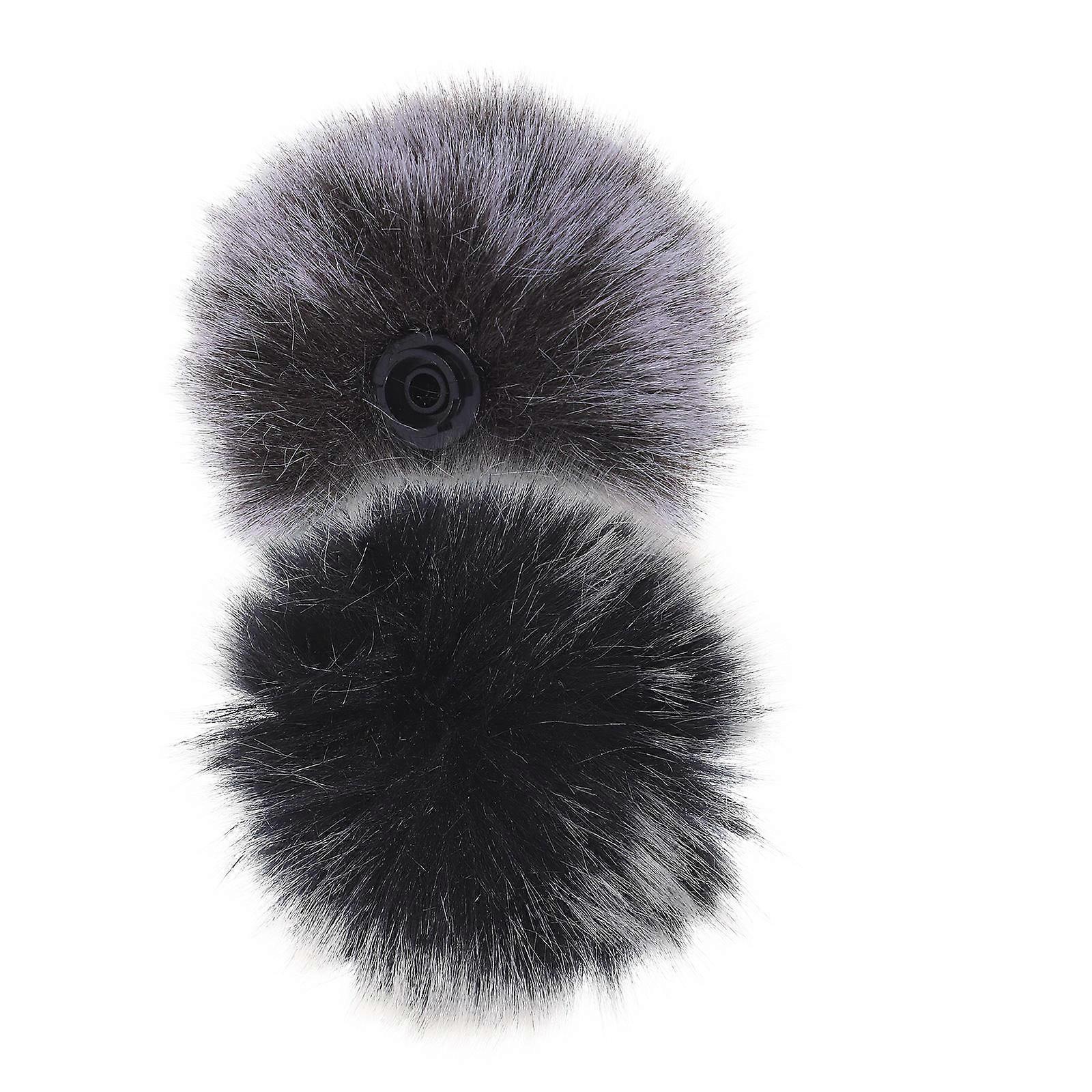 Wireless Lapel Microphone Windshield Windscreen Muff 2Pcs Furry Cover