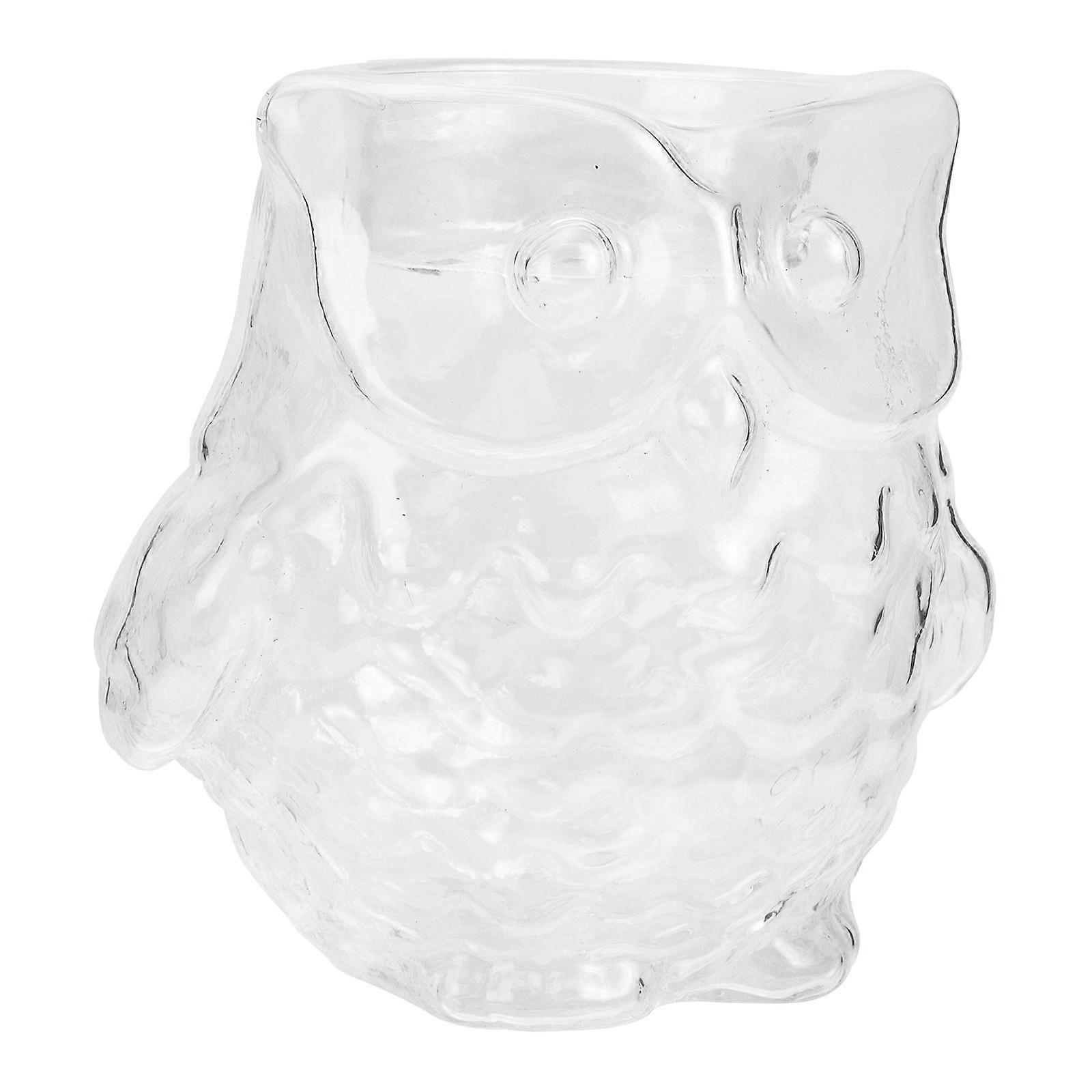 Transparent Owl Candlestick Holder for Party Decor Tabletop
