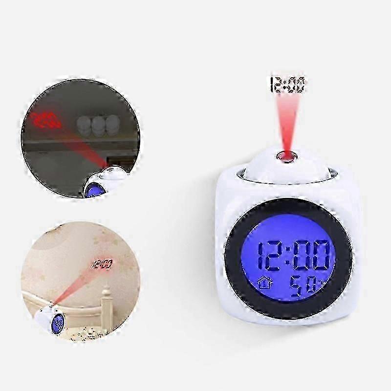 Multifunctional Voice Talking LED Display Time Projection Thermometer Alarm Clock