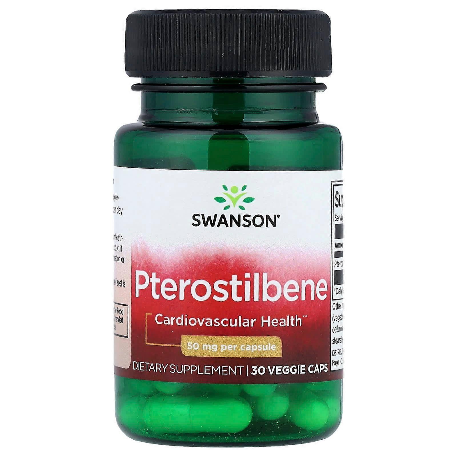 Swanson, Pterostilbene, 50 mg , 30 Veggie Caps