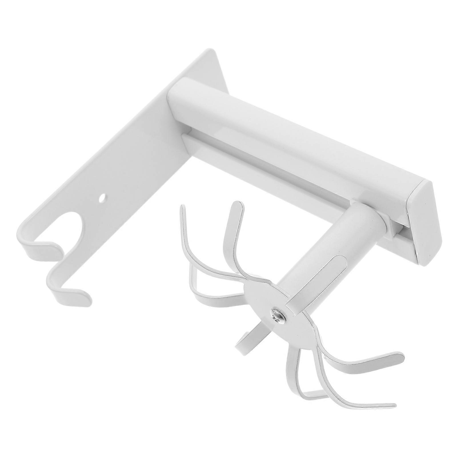 Wall Mounted Utensil Hook Holder Rotating Kitchen Hooks White
