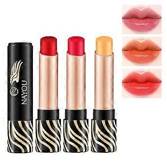 3PCS Temperature Color-Changing Lip Balm Set, PH-Activated Tinted Lipstick, Long-Lasting Moisturizing Lip Care, Natural Custom Shade for All Skin Tone