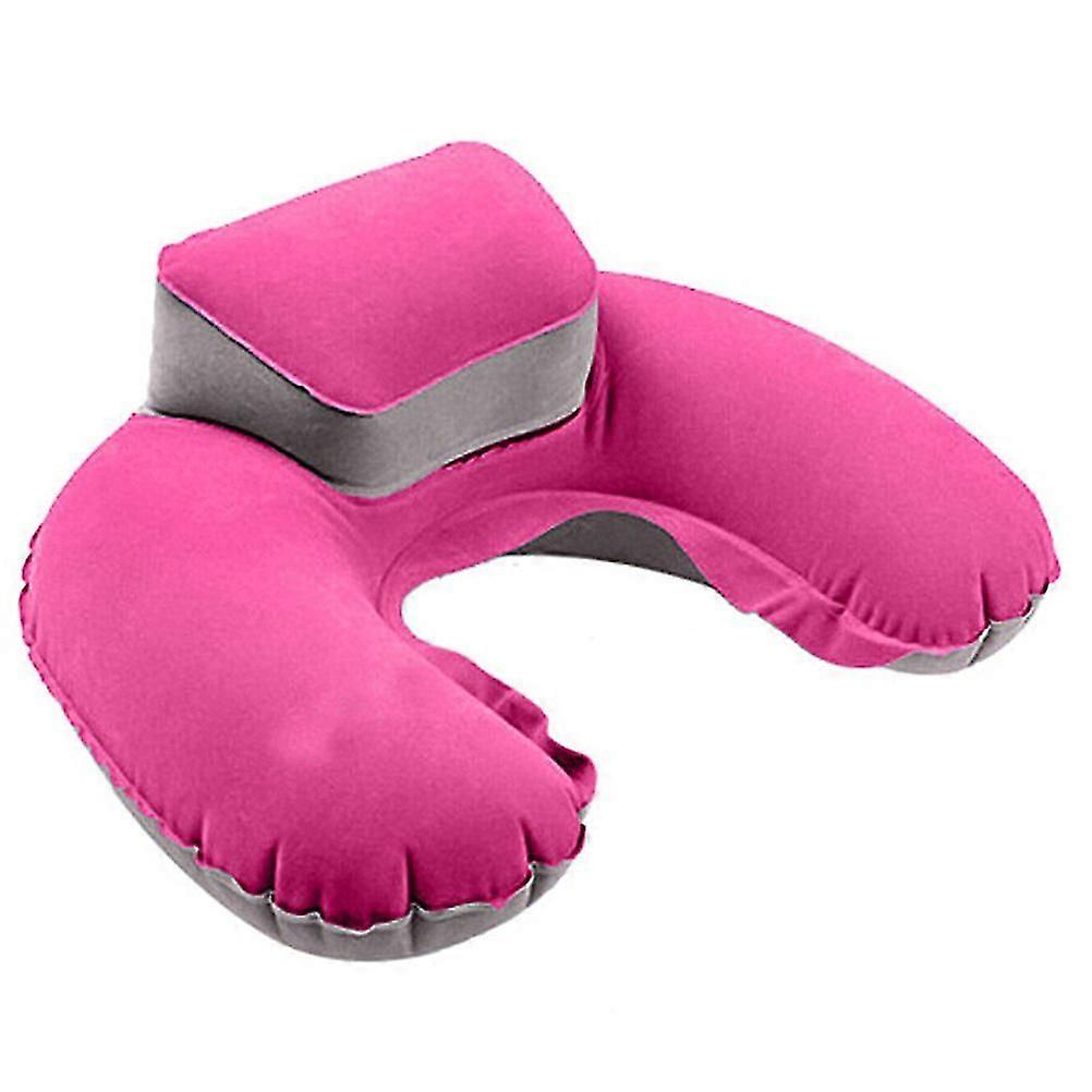 Inflatable Pillow Cushion for Sleeping Use U Shape with Rosy Neck Support