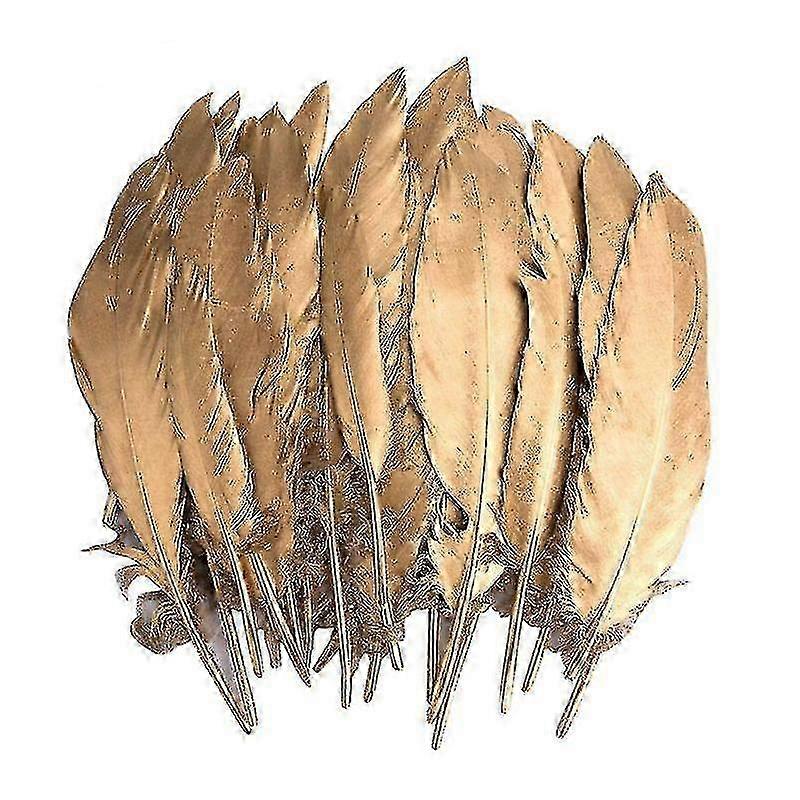 20pcs Gold Feathers compatible with Crafts